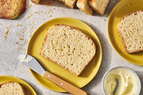 English Muffin Toasting Bread on a plate - select to zoom