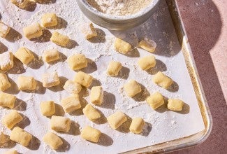 Easy Ricotta Gnocchi in the process of being made
